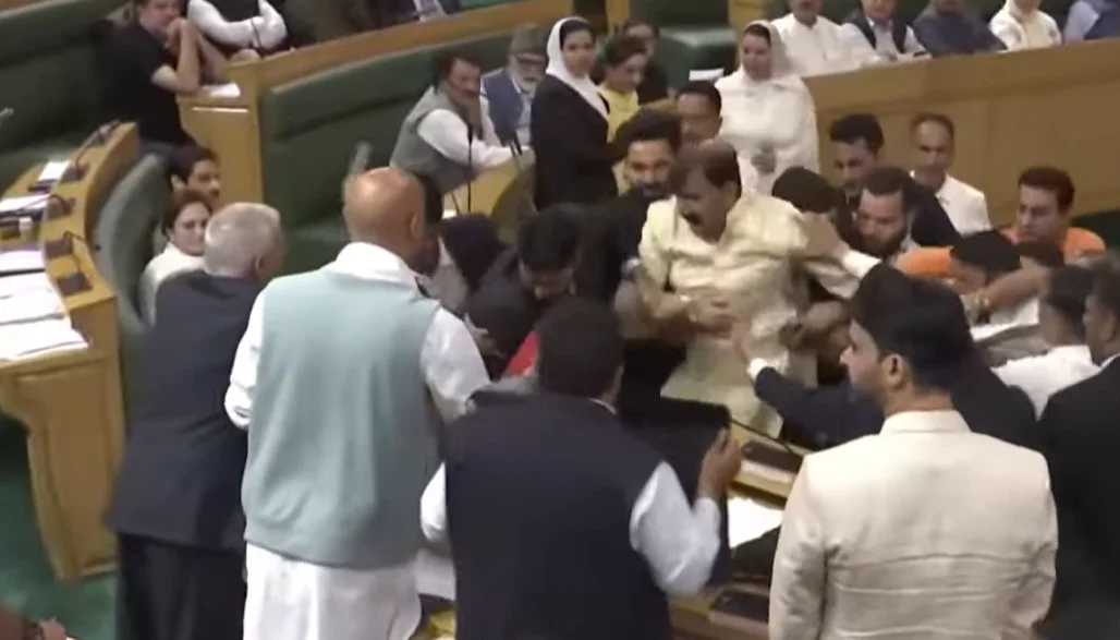 4 MLAs Marshalled Out of J&K Assembly Amid BJP Protest