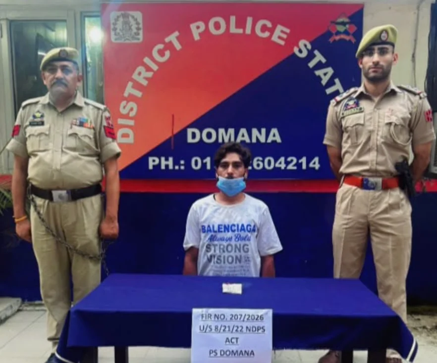 Jammu Police Arrests Inter-State Drug Peddler, Recovers 21.04 Grams Of Heroin-Like Substance