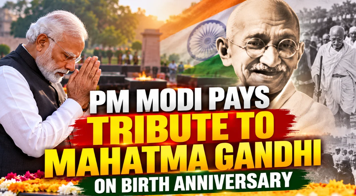PM Modi Pays Tribute to Mahatma Gandhi on Birth Anniversary