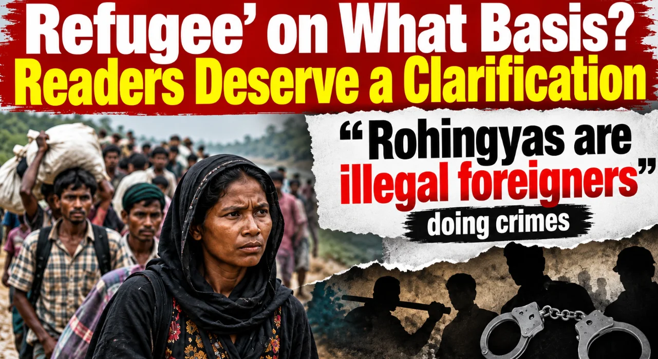 Refugee’ on What Basis? Readers Deserve a Clarification , “Rohingyas are illegal foreigners “ doing crimes