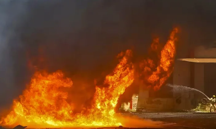 Three Family Members Rescued After Fire Breaks Out At Godown In Northeast Delhi