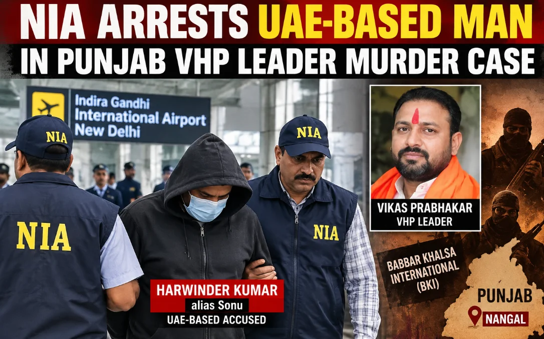 NIA Arrests UAE-Based Man in Punjab VHP Leader Murder Case