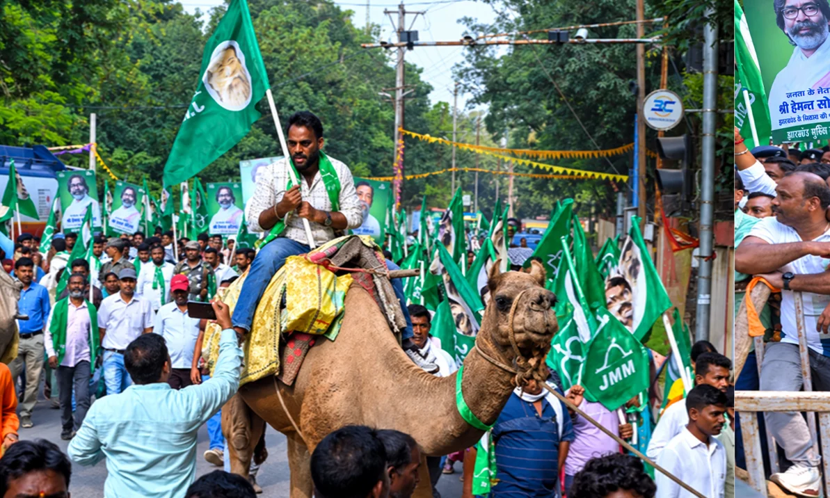 JMM Protests Outside Lok Bhavan, Demands CEC Gyanesh Kumar’s Resignation