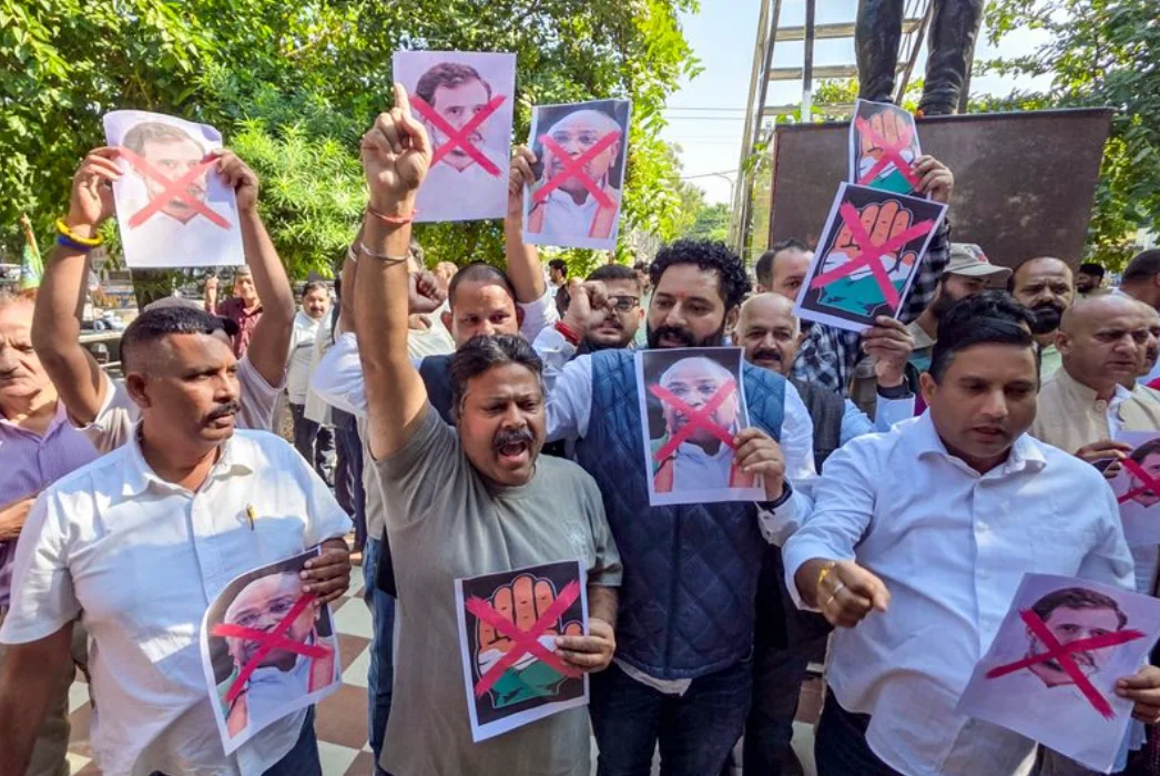 BJP Stages Protest in Jammu Over Kharge’s Remarks on PM Modi’s Father