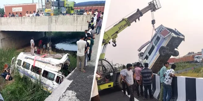 8 Killed, 15 Injured As Minibus Plunges Into 15-Foot Drain Along Delhi-Mumbai Expressway In Kota