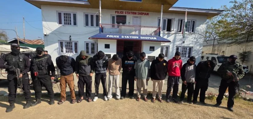 Terror Funding Network Exposed in J&K; 10 Suspects Arrested