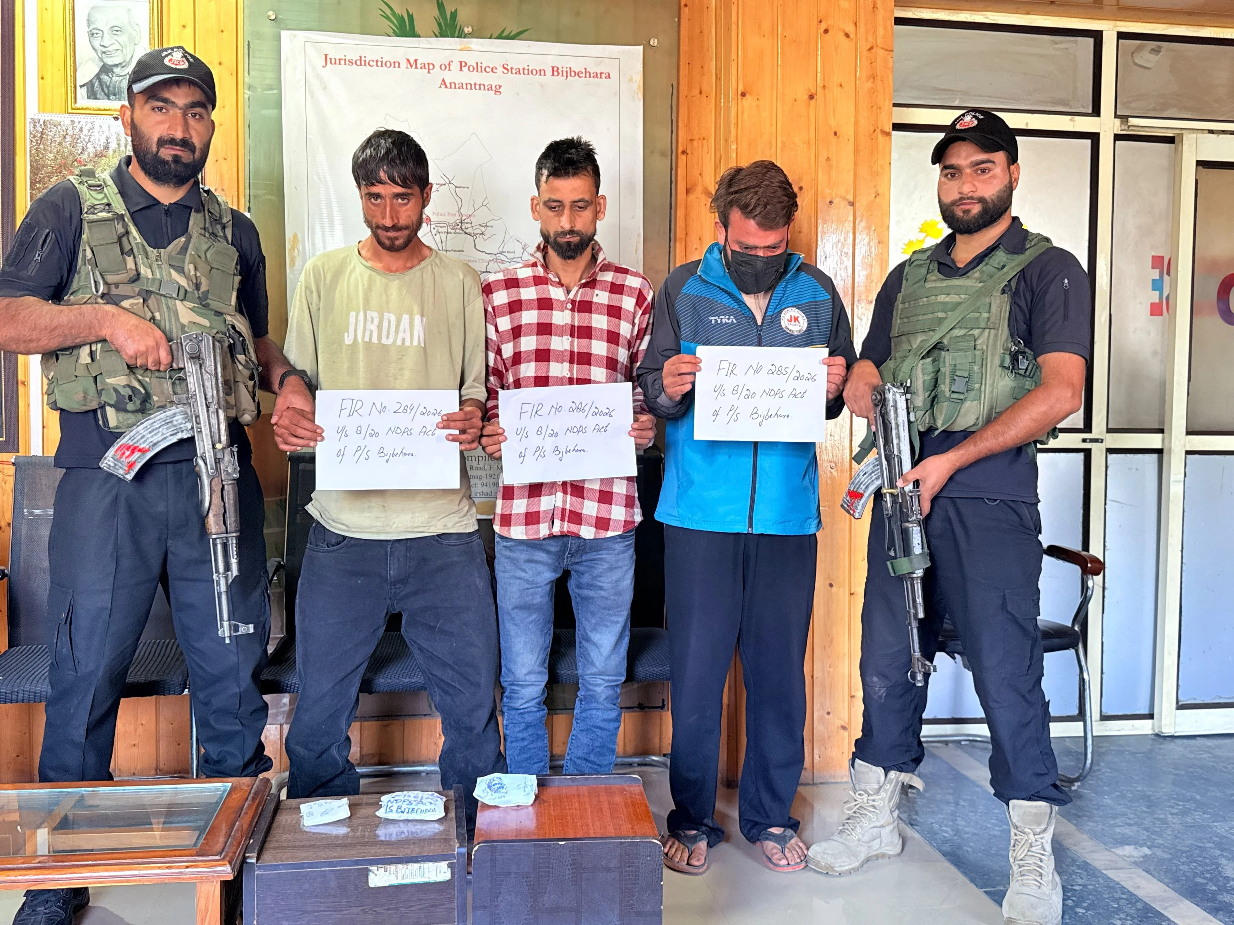 Six Suspected Drug Peddlers Arrested In Separate Cases In Anantnag