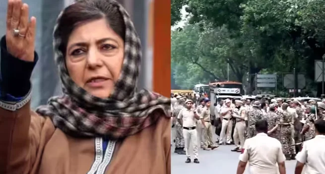 Mehbooba Mufti Slams BJP Over Restrictions During CJP Protest In Delhi, Draws Kashmir Parallels