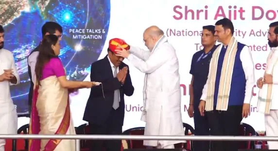 Amit Shah Confers Lokmanya Tilak National Award on NSA Ajit Doval