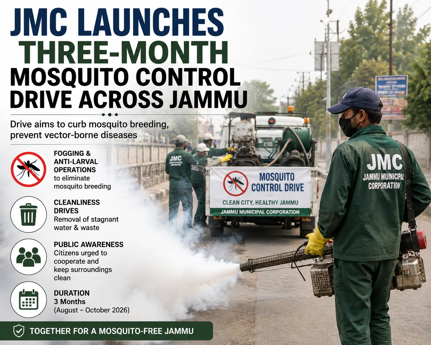 JMC Launches Three-Month Mosquito Control Drive Across Jammu