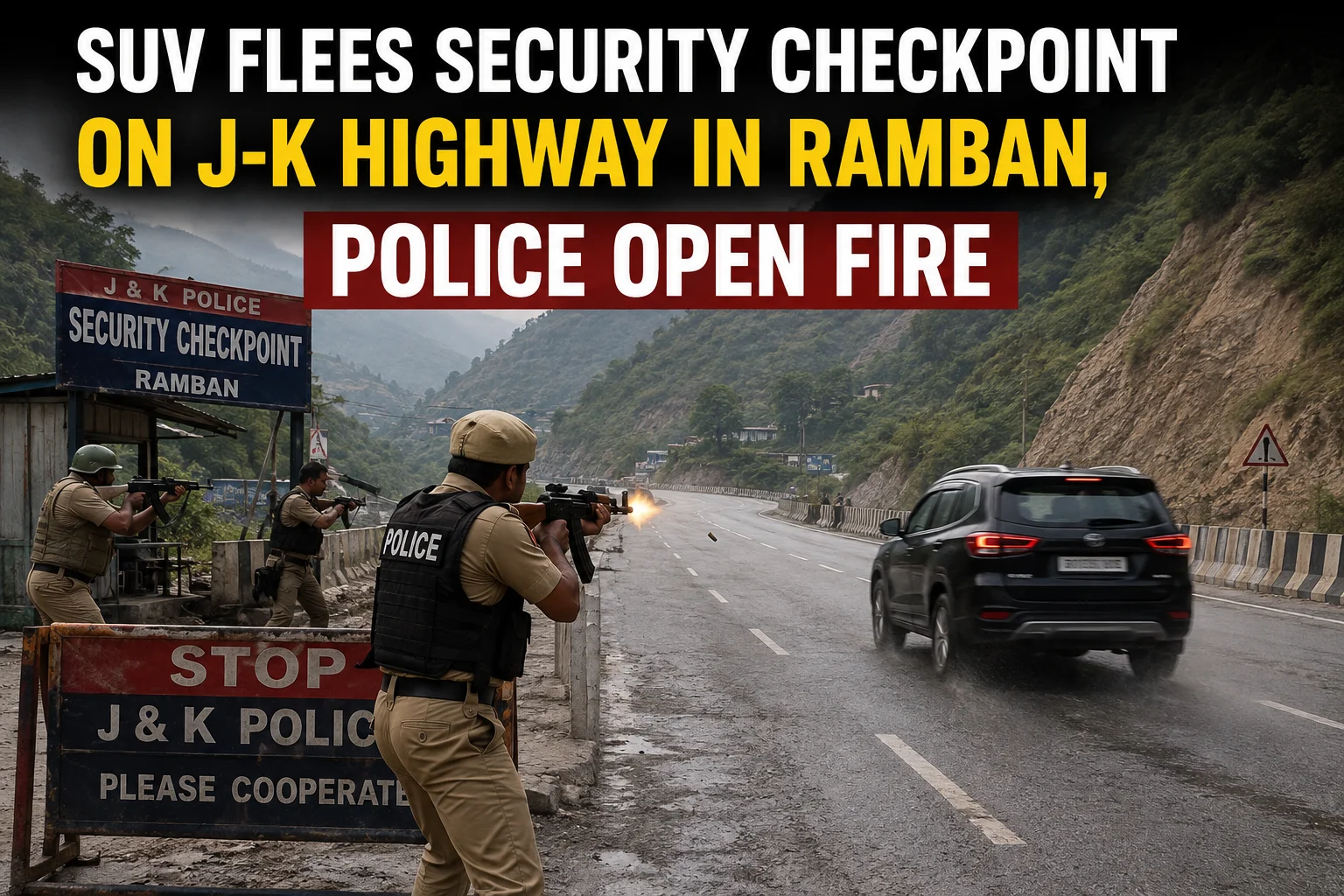SUV Flees Security Checkpoint on J-K Highway in Ramban, Police Open Fire