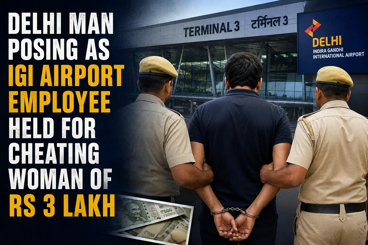 Delhi Man Posing as IGI Airport Employee Held for Cheating Woman of Rs 3 Lakh
