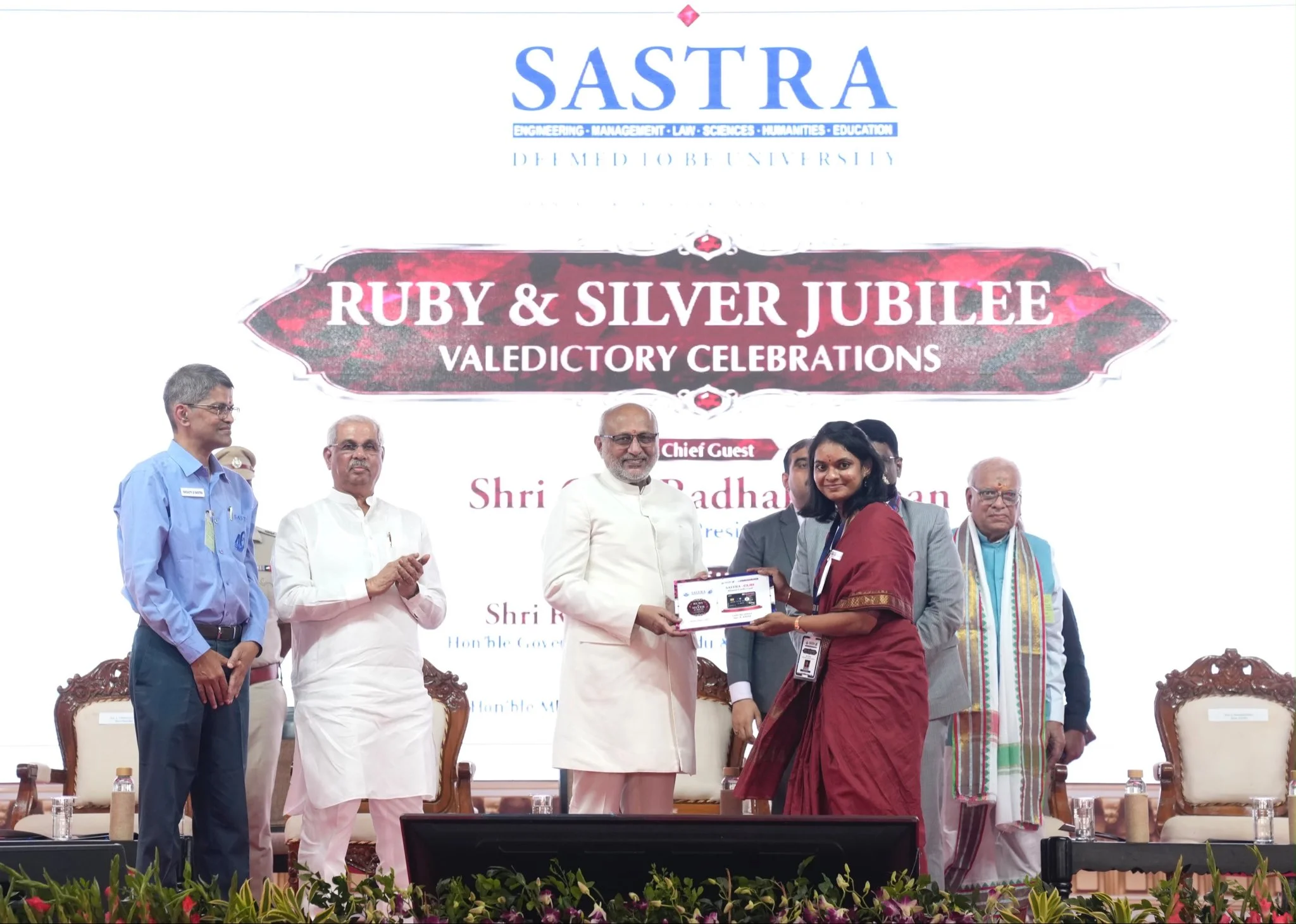 Vice President C P Radhakrishnan Hails SASTRA’s Contribution to Higher Education