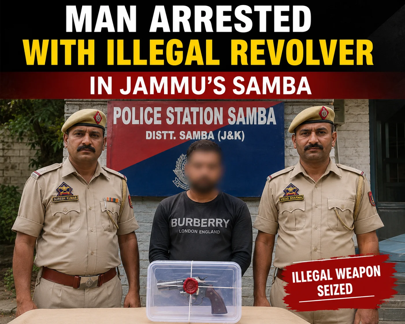 Man Arrested with Illegal Revolver in Jammu’s Samba
