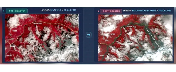 ISRO Images Show Glacier Surface Changes Linked To Nepal Flash Floods