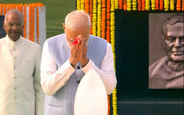 PM Modi Pays Tribute to Atal Bihari Vajpayee on Death Anniversary