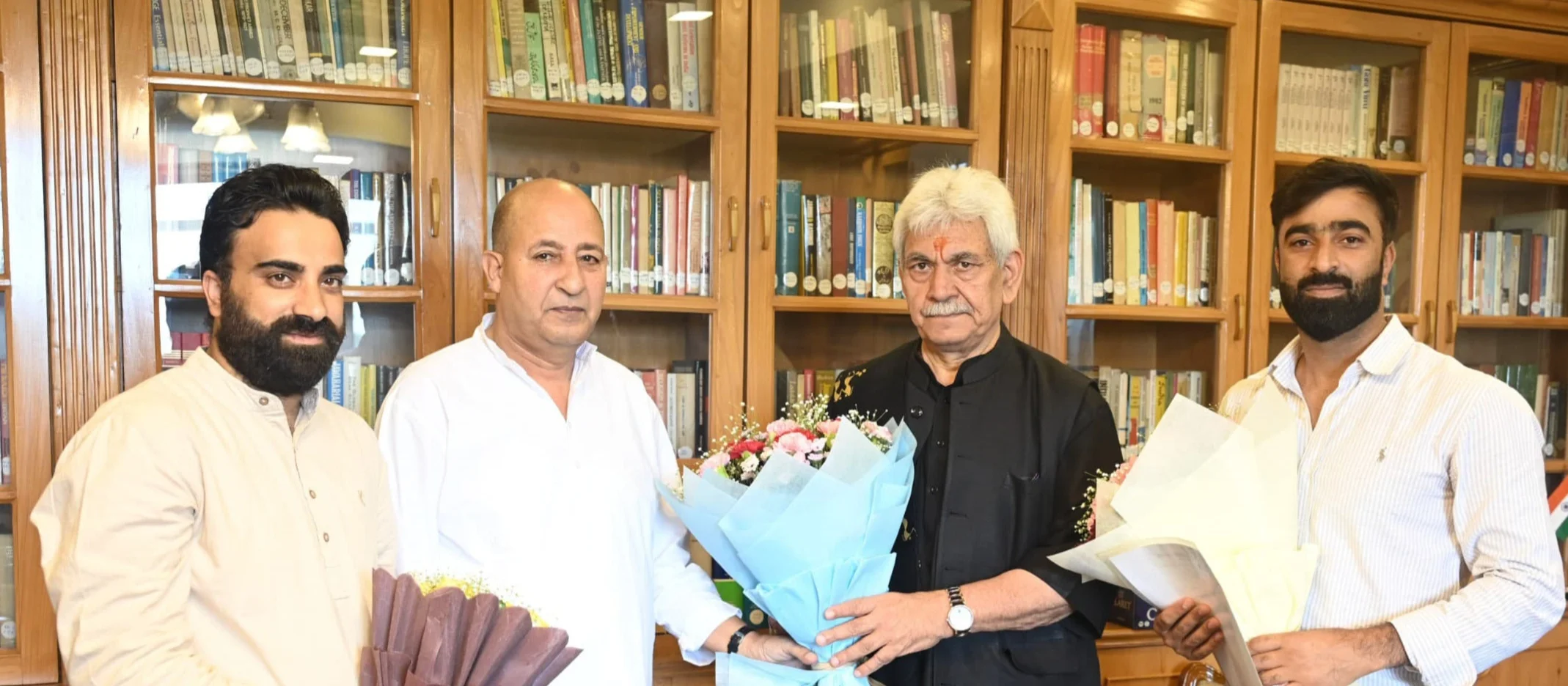 JD (U) president GM Shaheen call on LG Manoj Sinha